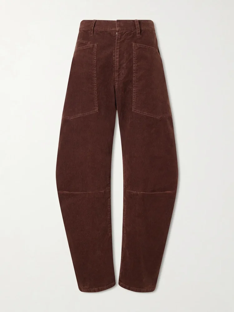 Shon cotton-blend twill tapered pants