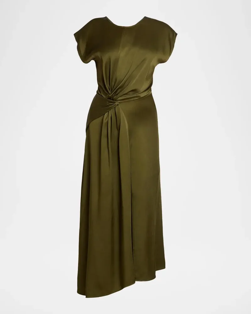 Aria Twist-Front Midi Dress