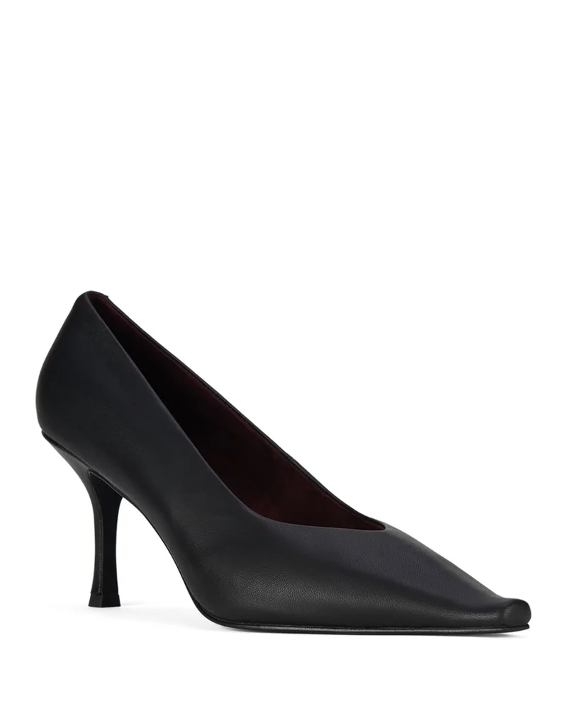 Leather Pointed Toe Stiletto Pumps
