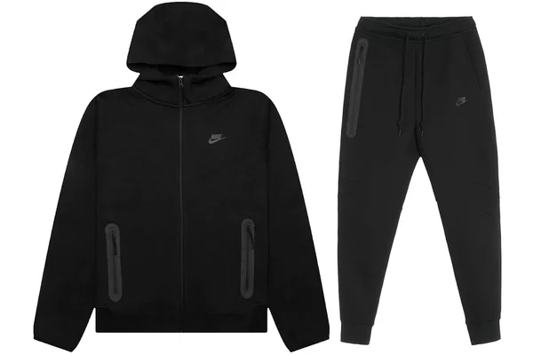 Sportswear Tech Fleece Full-Zip Hoodie and Joggers Set in Black