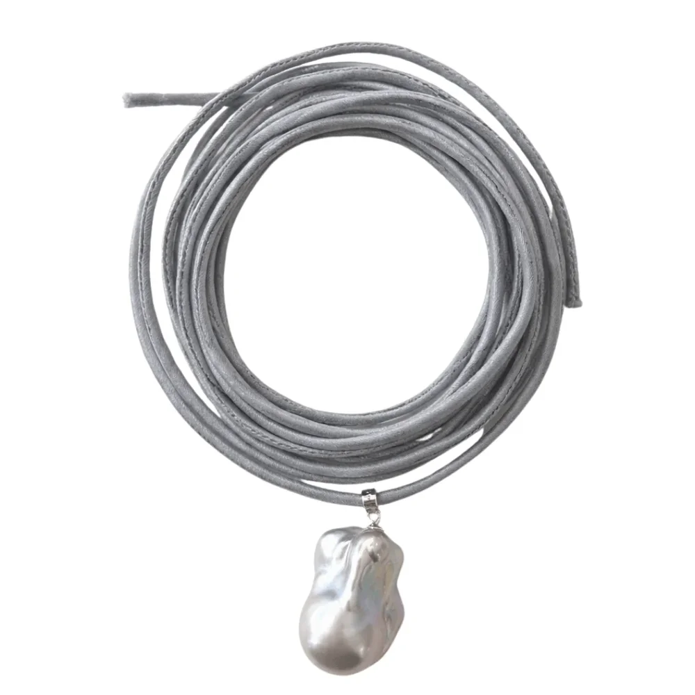 Maren Silk Wrap Pearl Necklace