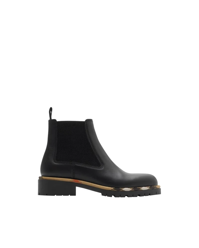 Leather Gravel Chelsea Boots