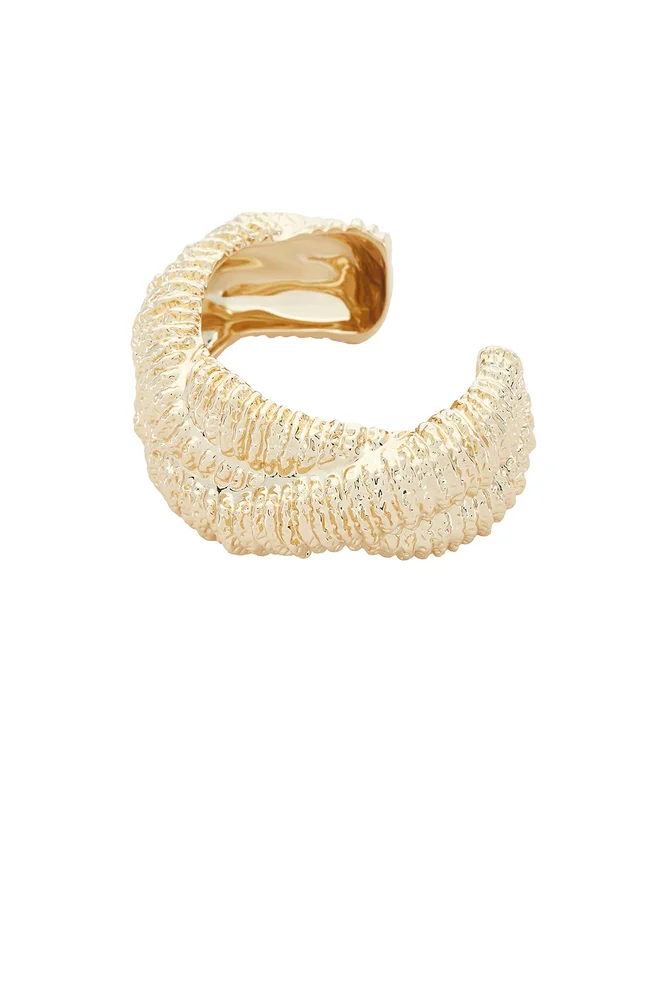 Textured Gold Twisted Cuff