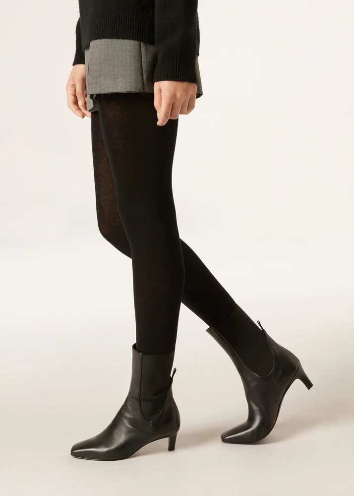 Opaque Matte Cashmere and Modal Tights