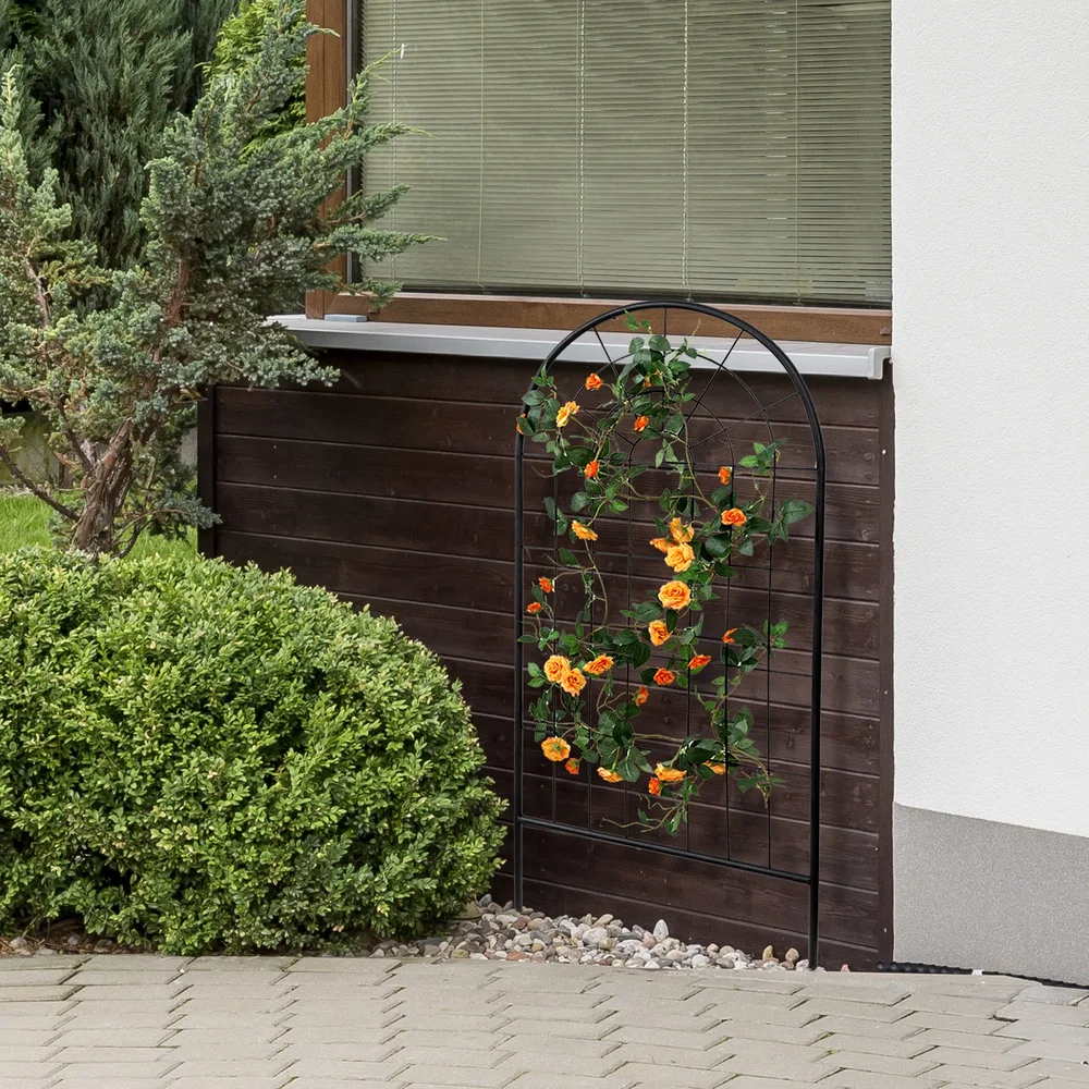 Matte Black Garden Lattice Trellis