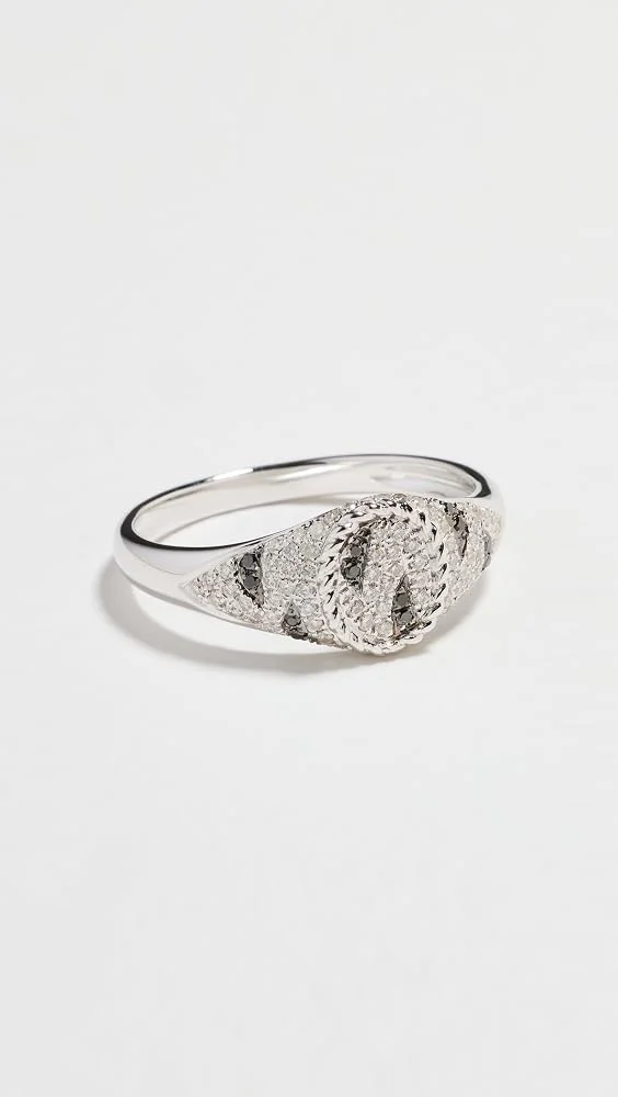 Baby Oval Signet Zebra Ring