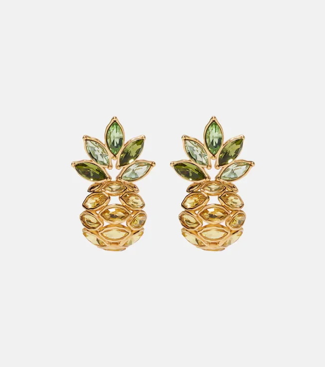 Pineapple embellished earrings