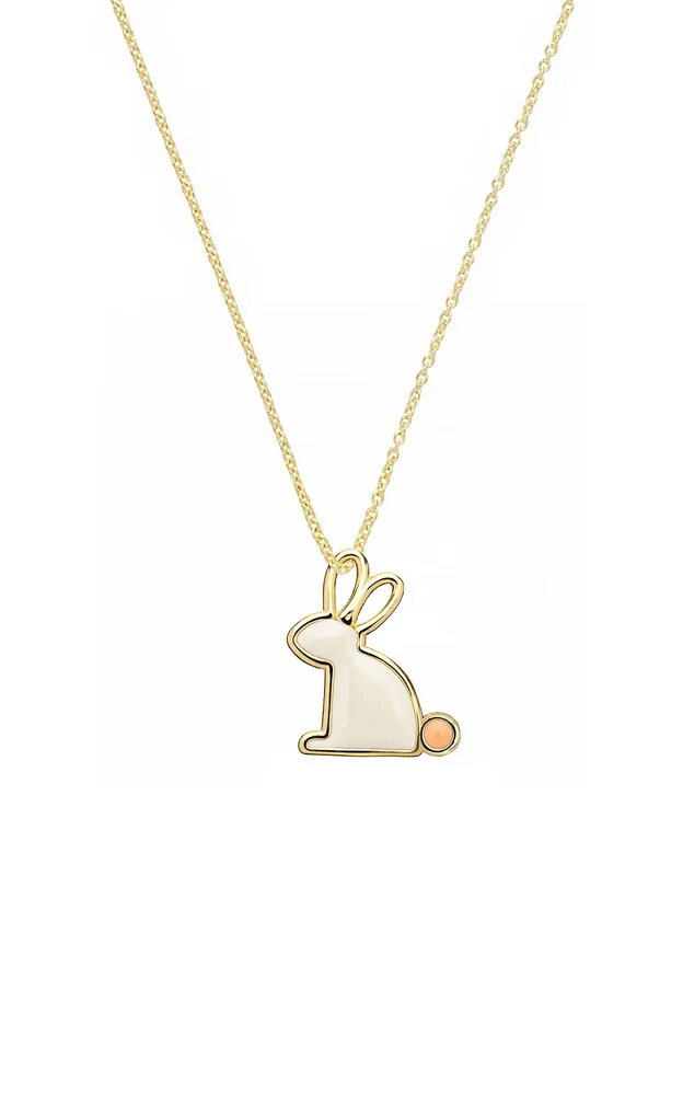 Conejito 9K Yellow Gold Prisma Enamel Necklace
