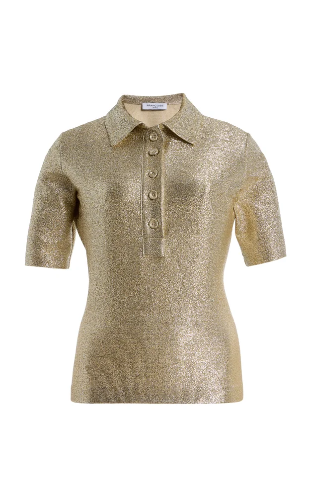 Clover Metallic Jersey Top