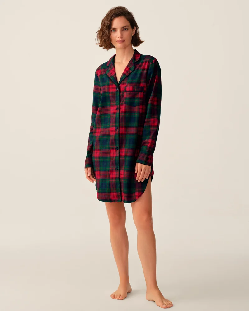 Brushed Twill Nightshirt in St. James Tartan