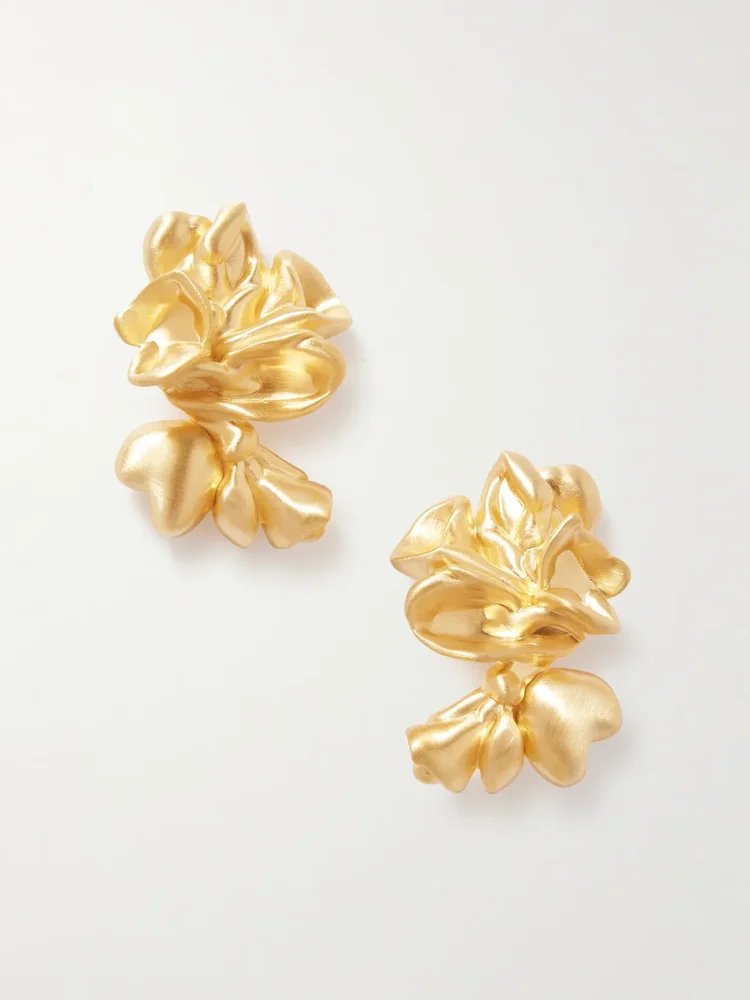 Splotch gold vermeil earrings