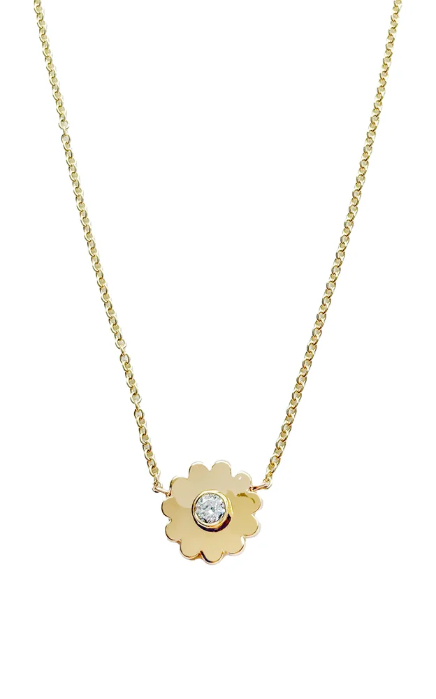 18K Yellow Gold Diamond Necklace
