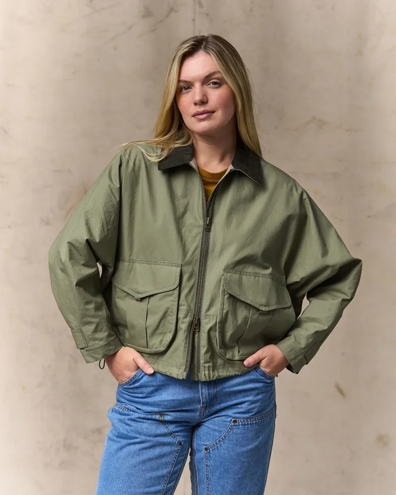 Women's Dry Wax Short Work Jacket (Slate Olive)