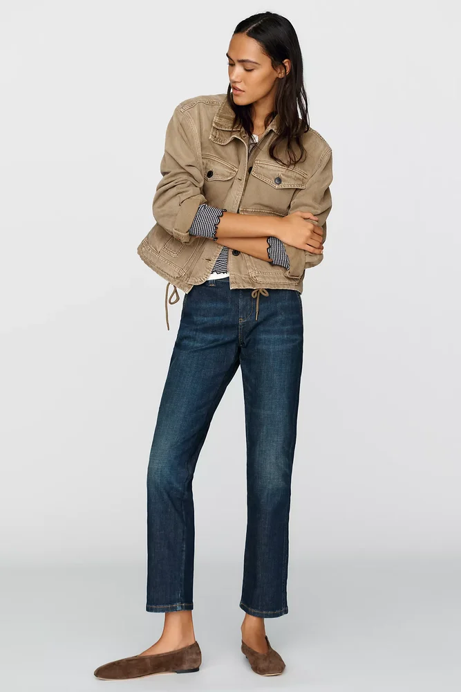 Indie Low Rise Slim Straight-Leg Jeans