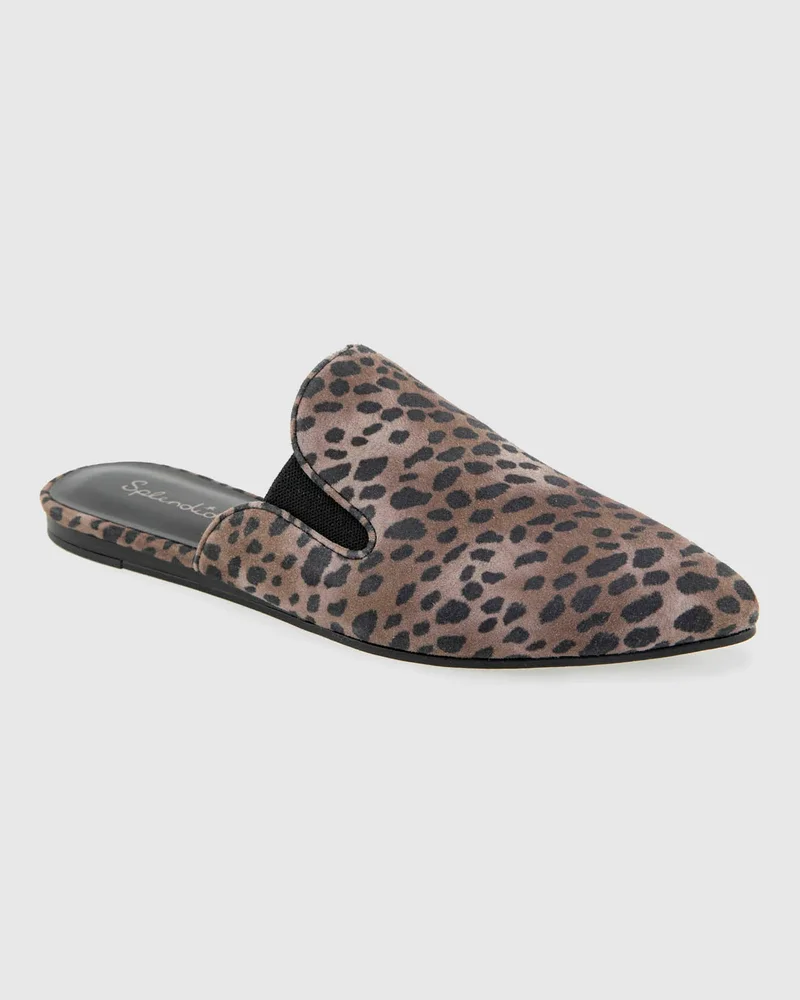 Liza Suede Mule in Leopard