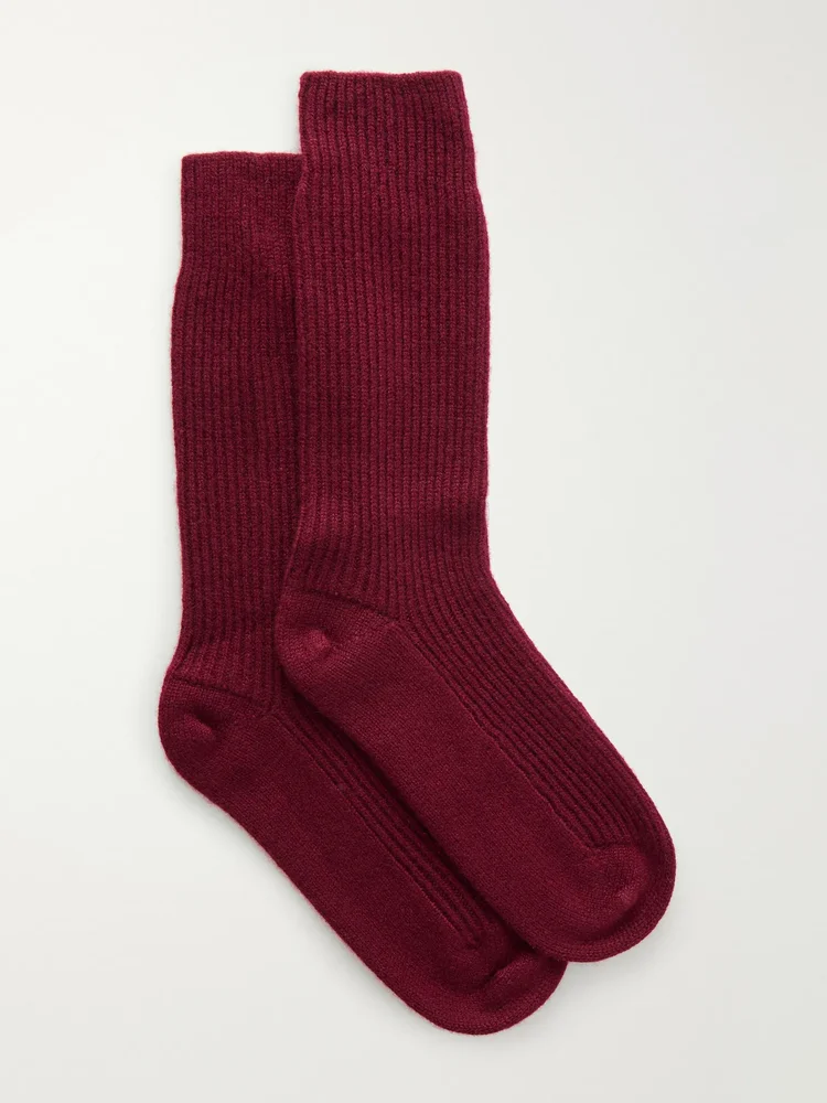 Zera ribbed cashmere socks