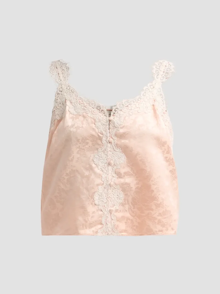 Collins Lace Trim Satin Camisole