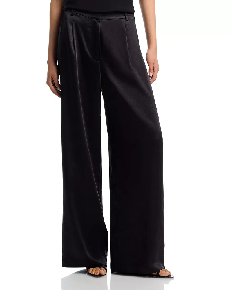 Satin Wide Leg Pants, Exclusive