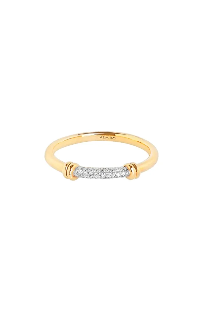 Pavé Twist Detail Band Ring