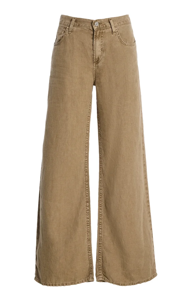 Nora Low-Rise Linen Trousers