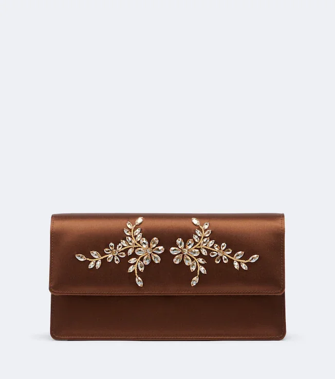 Capripla embellished satin clutch