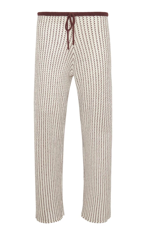 Crochet Knit Drawstring Pant