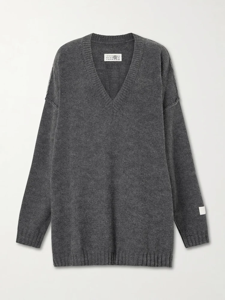 Oversized wool and alpaca-blend sweater