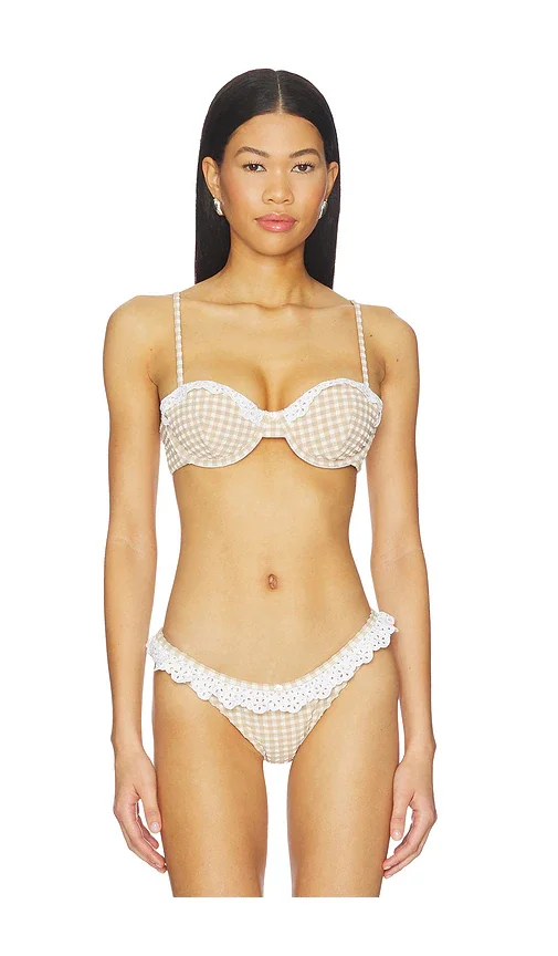 x JENNIE Star Knit Bikini Top - Arctic Stripe