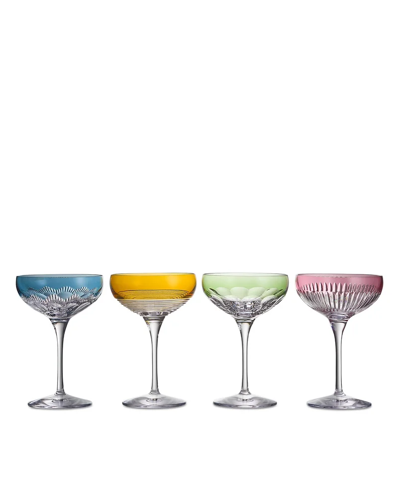 Mixology Color Coupe Glasses, Set of 4