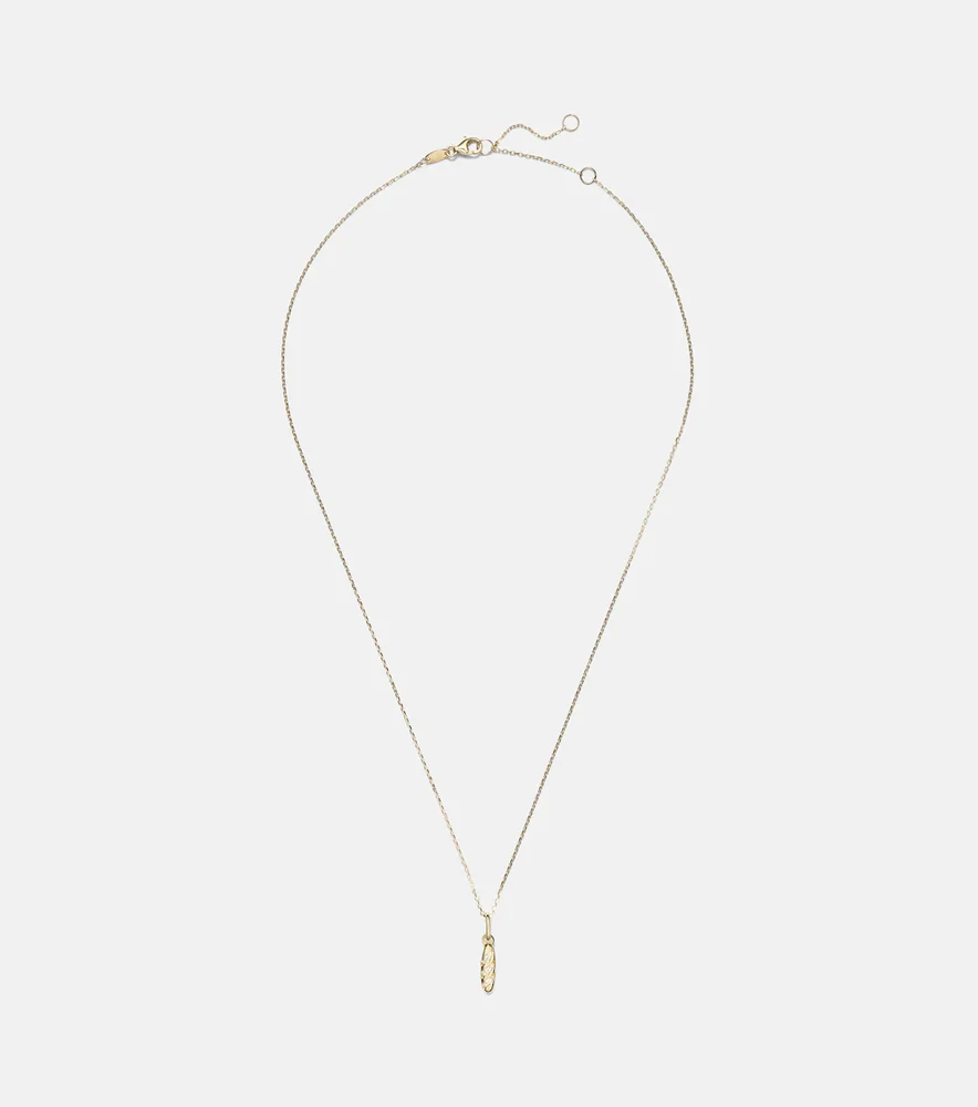 14kt gold pendant necklace with diamonds