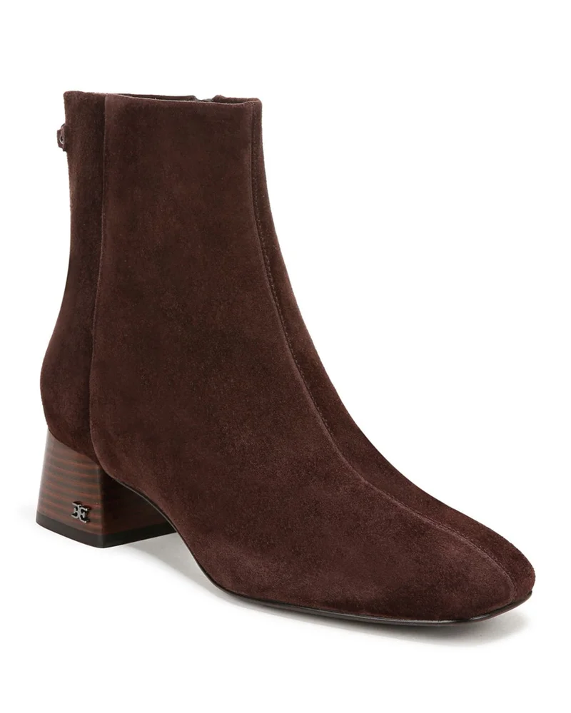 Paige Square Toe Block Heel Ankle Booties
