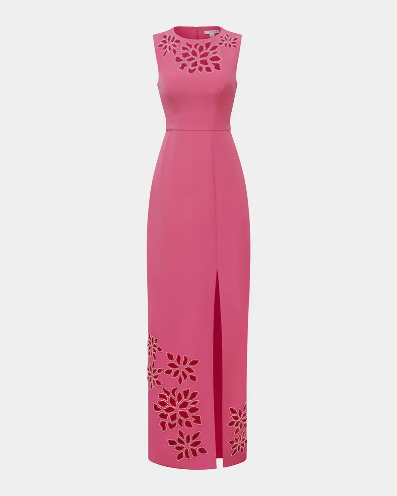 Indiana Floral Cutout Column Gown