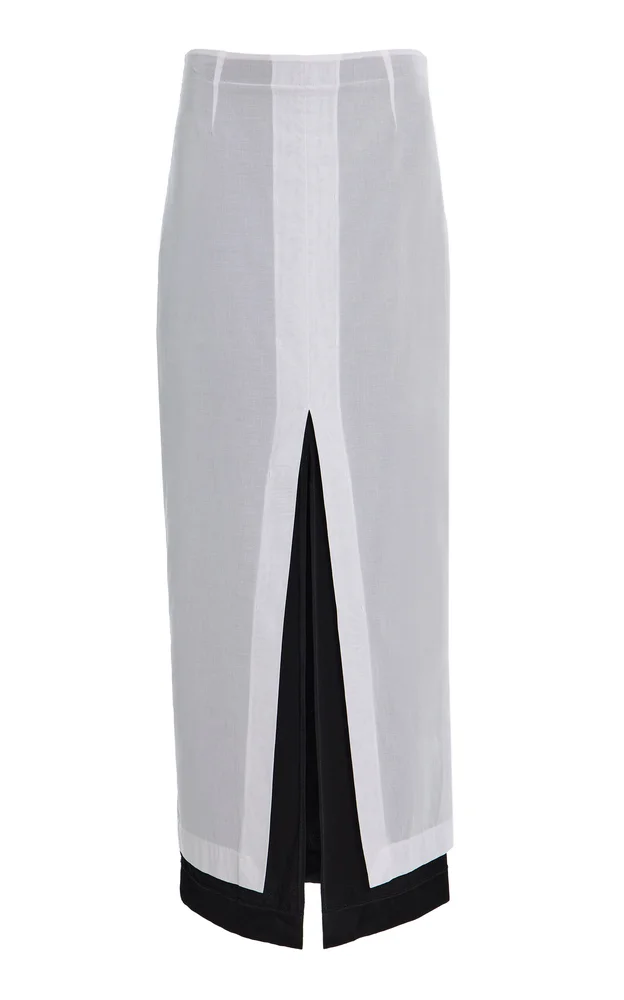 Ismara Layered Cotton Maxi Skirt