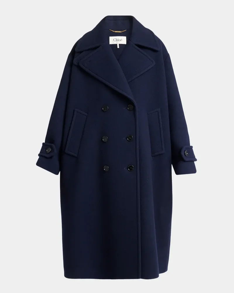 Virgin Wool-Blend Double-Breasted Coat