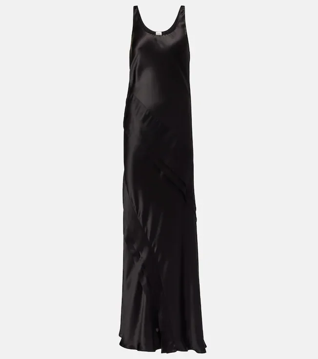 Silk satin slip dress