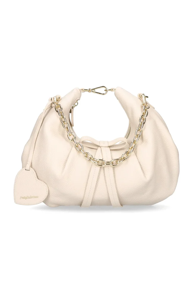 Croissant Bag With Bow And Removable Clip On Cross Body Strap