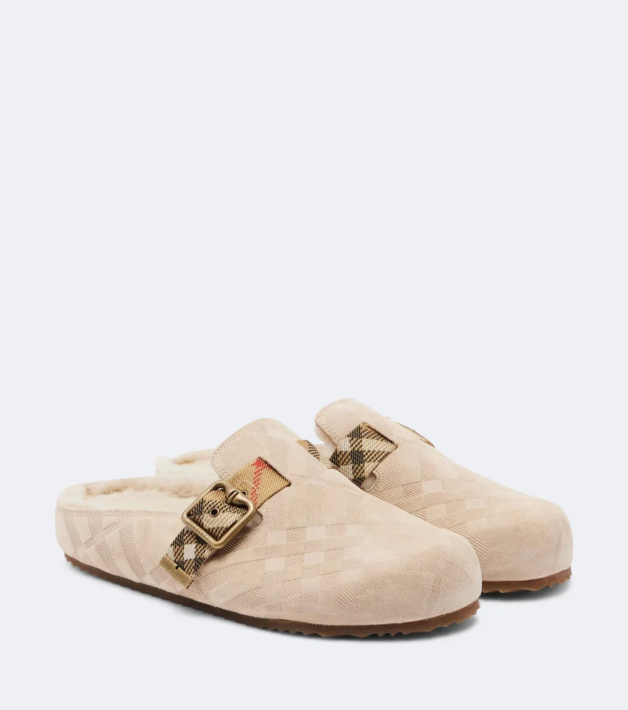 Urchin shearling-lined suede clogs