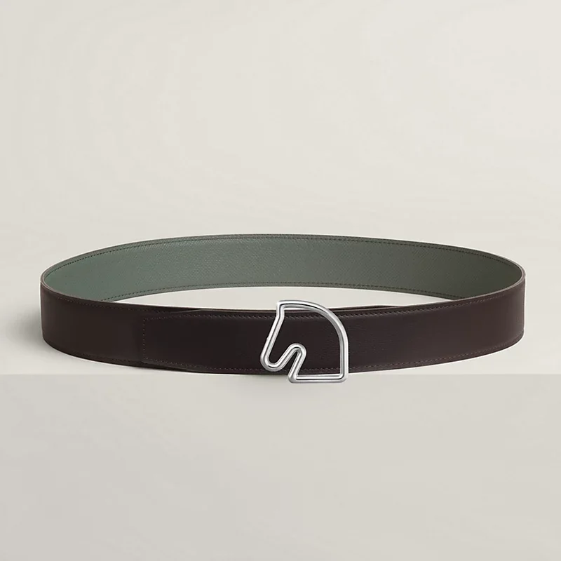 Tete de Cheval belt buckle & Reversible leather strap 38 mm