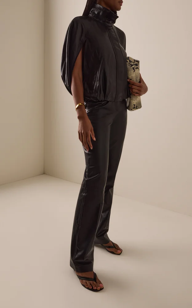 Jada Leather Cape Jacket