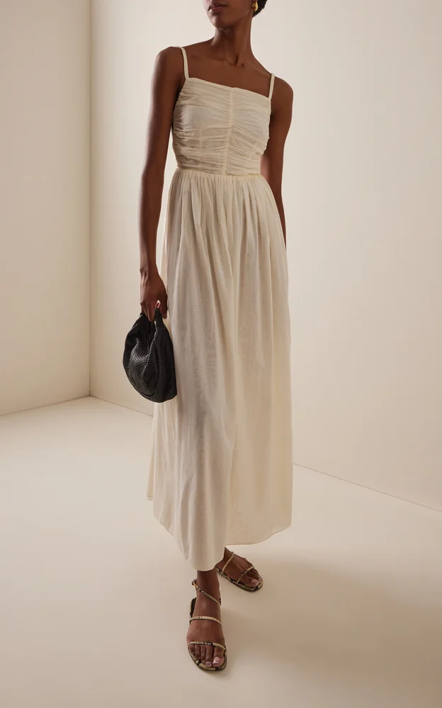 Claire Cotton-Silk Voile Dress