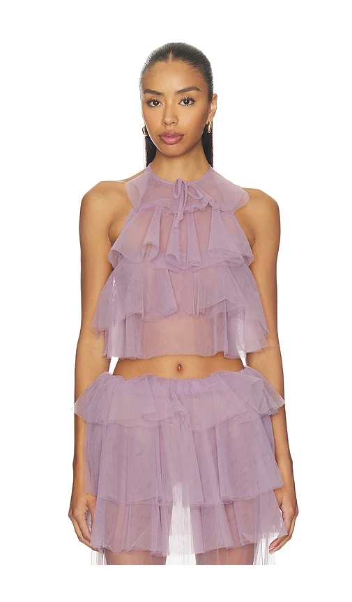 Bodil Tulle Ruffle Top AKNVAS