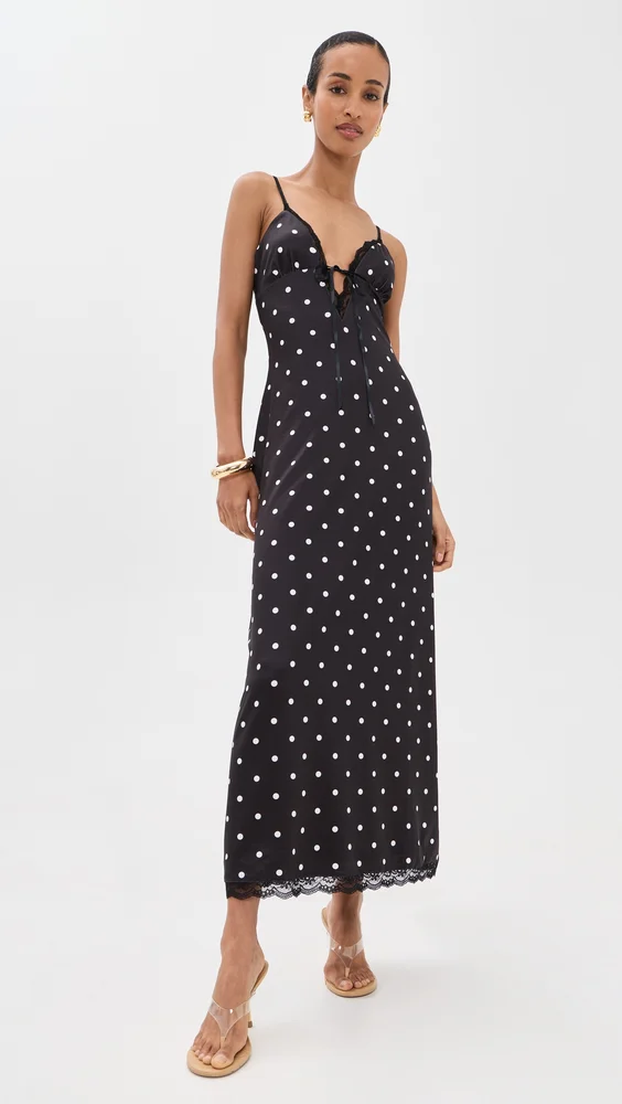 Emily Lace Trim Camisole Midi Dress