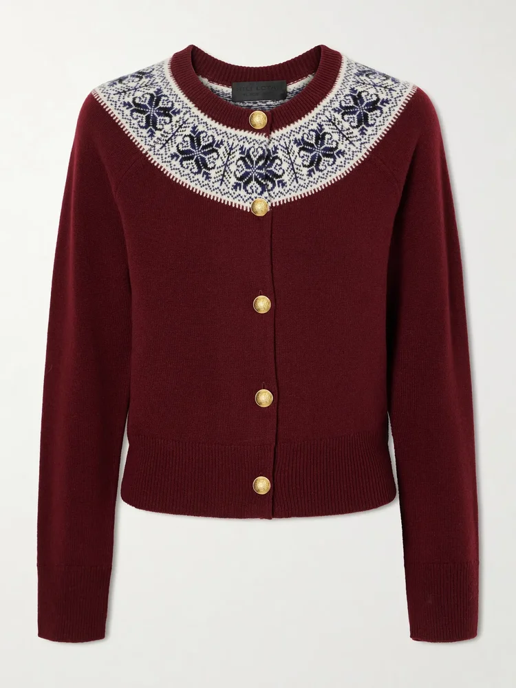 Josefa Fair Isle cashmere cardigan