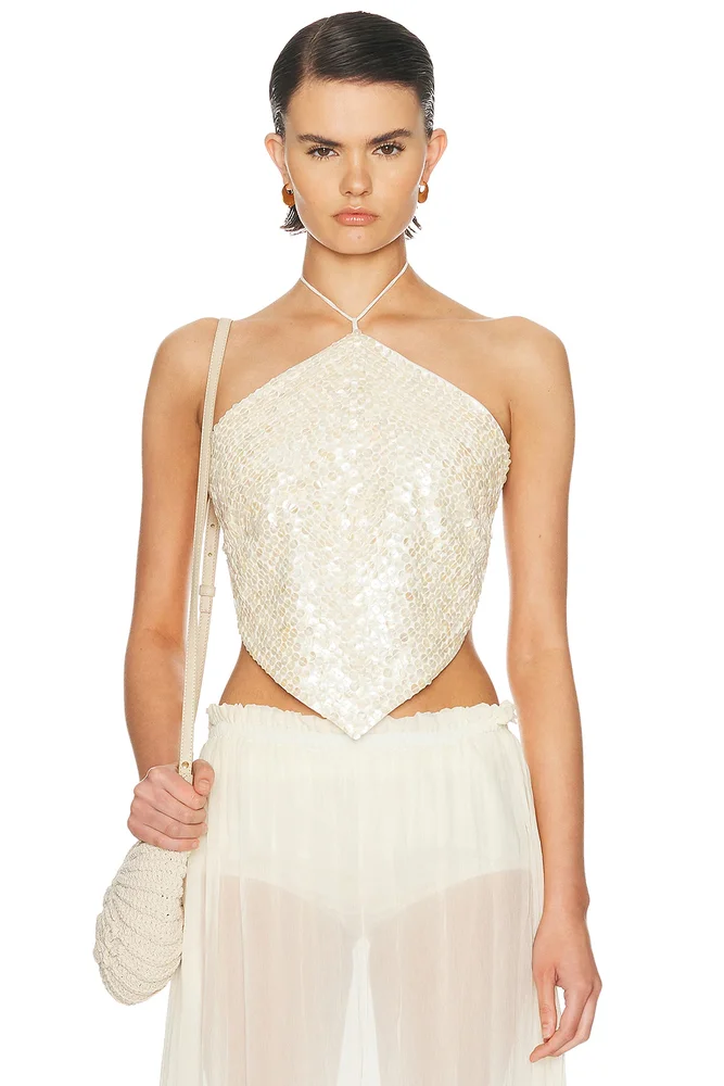 Beaded Halter Top