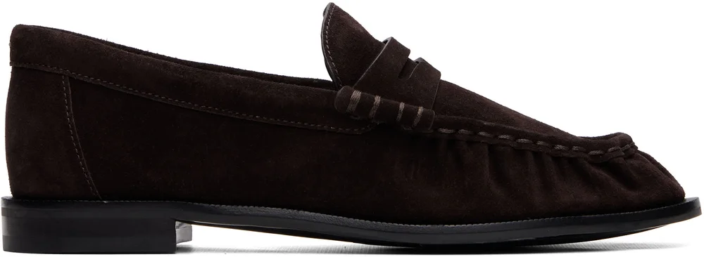 Brown Lexi Suede Loafers