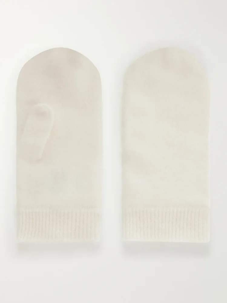 Brushed-cashmere mittens