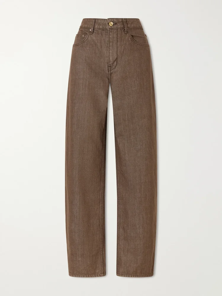 Rider low-rise barrel-leg jeans
