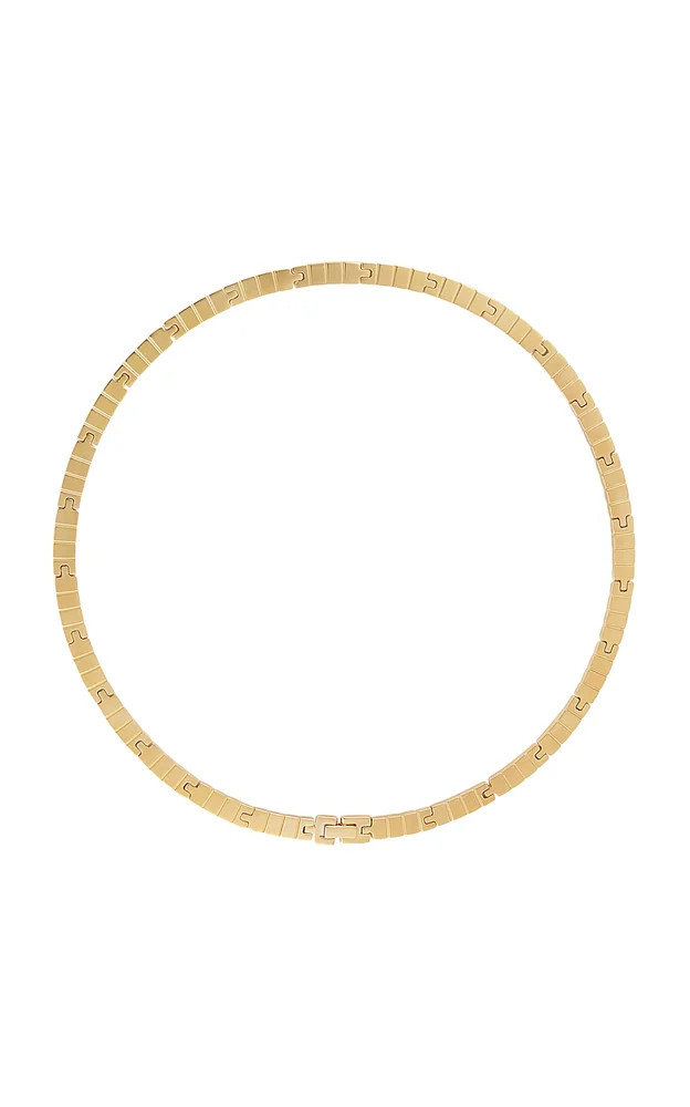 Slim Slot Gold-Plated Chain Necklace