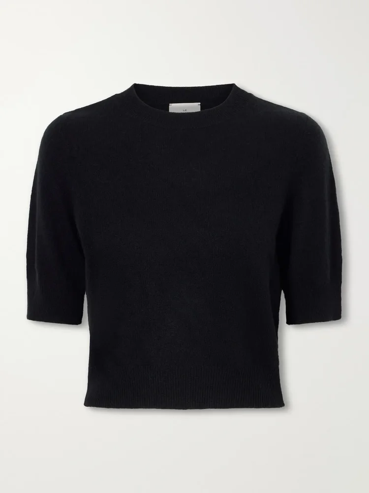 Chypre cropped organic cashmere sweater