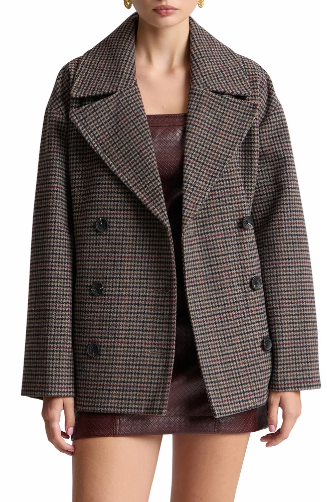 Houndstooth Peacoat